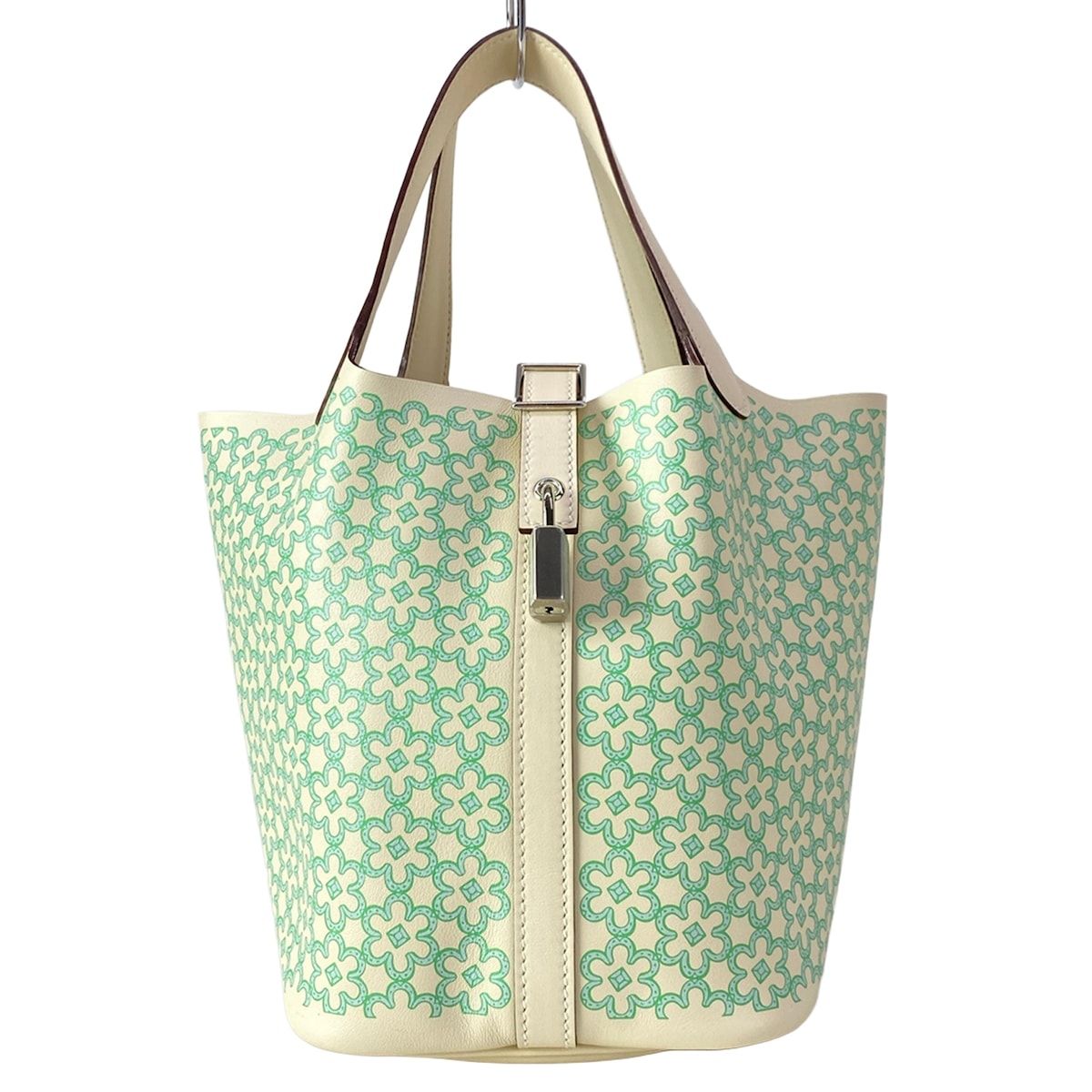Hermes Handbag Picotin Lock PM Lucky Daisy Nata Vert Silver — view 2