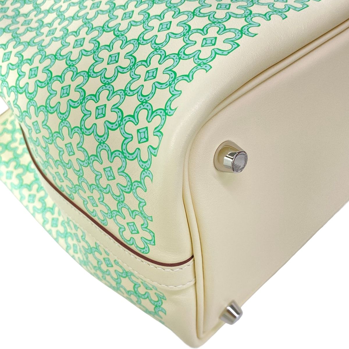 Hermes Handbag Picotin Lock PM Lucky Daisy Nata Vert Silver — view 8