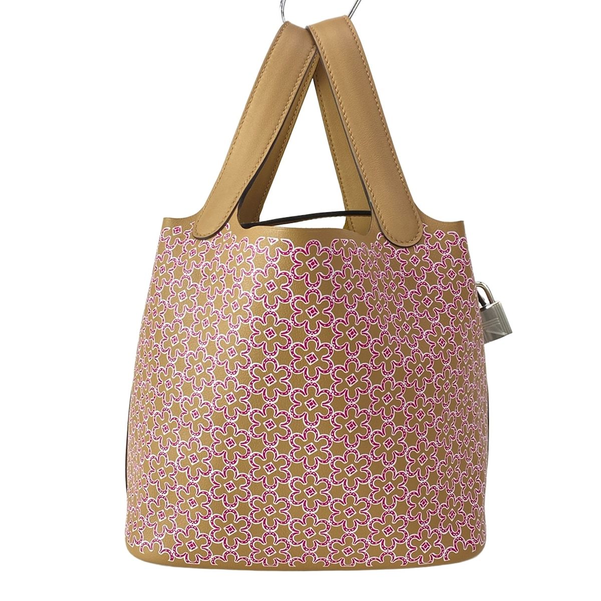 Hermes Handbag Picotin Lock PM Lucky Daisy Chai Rose White Silver — view 3
