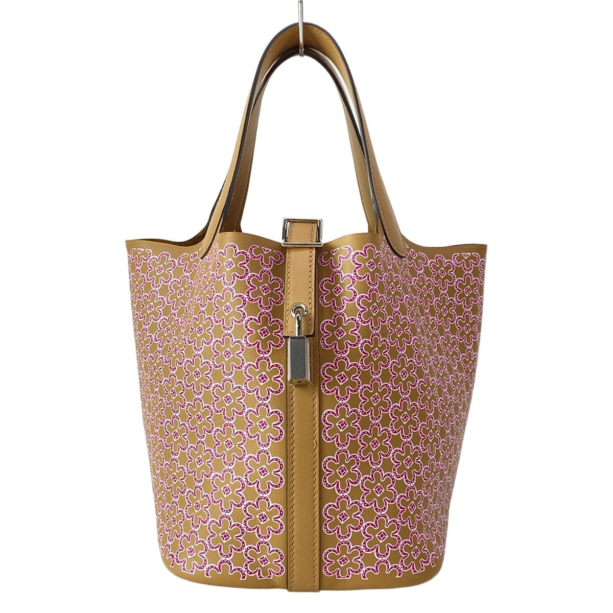 Hermes Handbag Picotin Lock PM Lucky Daisy Chai Rose White Silver — view 2