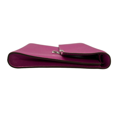 Hermes Wallet Click 16 Rose Purple Shoulder Silver — view 8