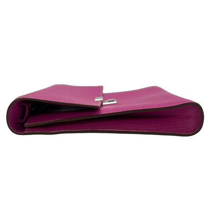 Hermes Wallet Click 16 Rose Purple Shoulder Silver — view 9