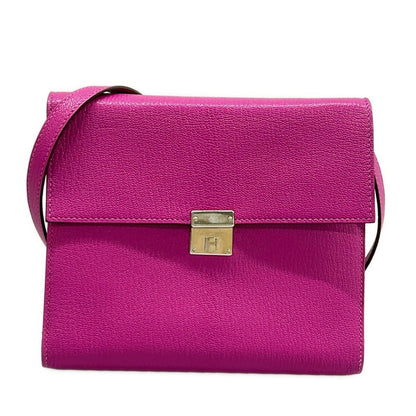 Hermes Wallet Click 16 Rose Purple Shoulder Silver