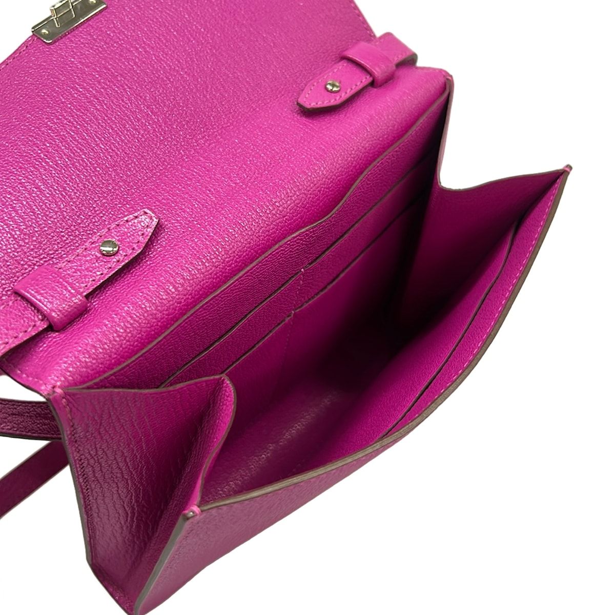 Hermes Wallet Click 16 Rose Purple Shoulder Silver — view 4