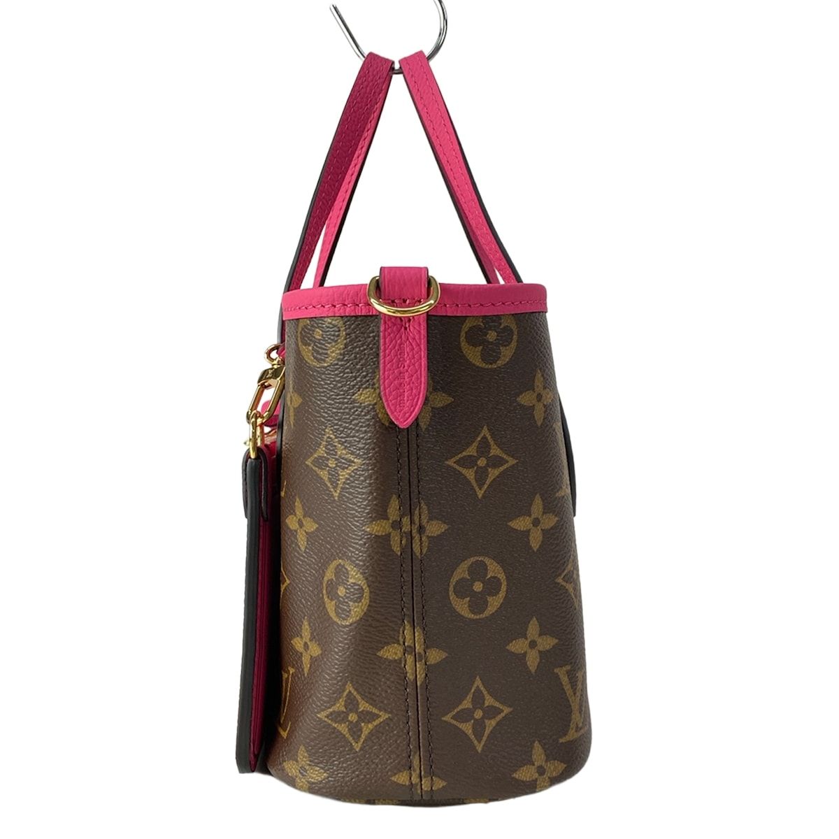 Louis Vuitton Tote Monogram Neverfull Inside Out BB Rose Pondicherry Leather — view 4