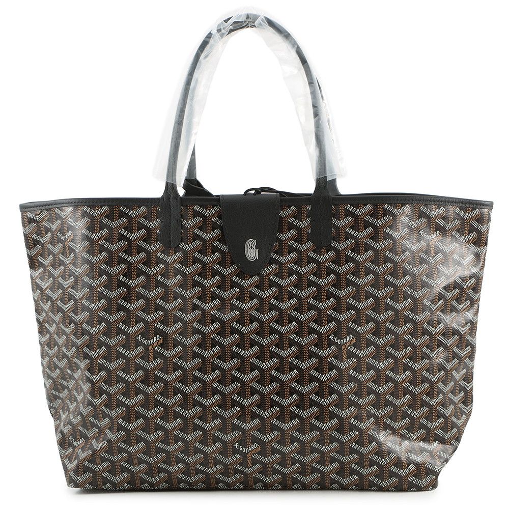 Goyard Tote Saint Louis PM with Clip Leather Black