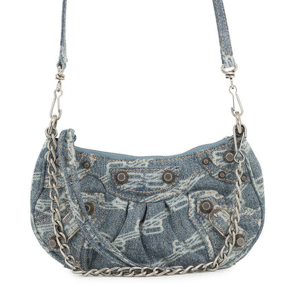 Balenciaga Shoulder Bag le Cagole Mini Denim 2-Way