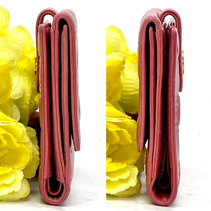 Chanel Fold Wallet Hook Icon Line CC Logo Pink — view 6