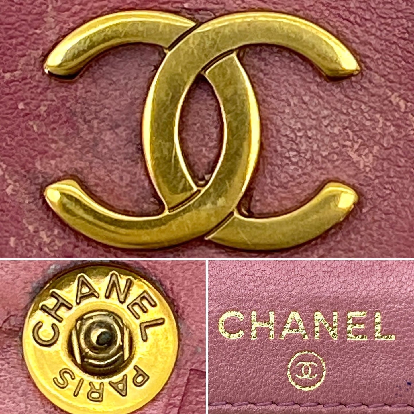 Chanel Fold Wallet Hook Icon Line CC Logo Pink — view 7