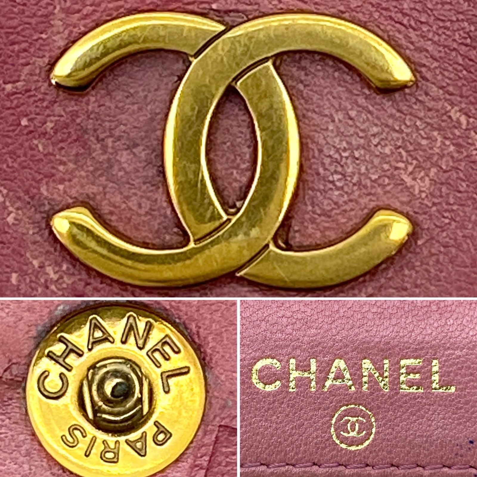 Chanel Fold Wallet Hook Icon Line CC Logo Pink — view 7