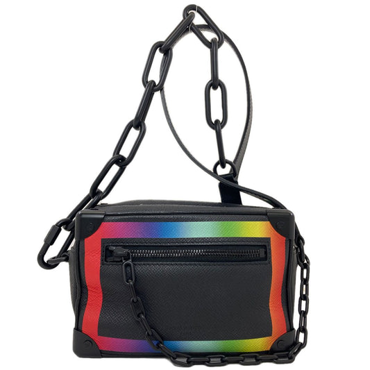 Louis Vuitton Mini Soft Trunk Shoulder Bag Taiga Leather