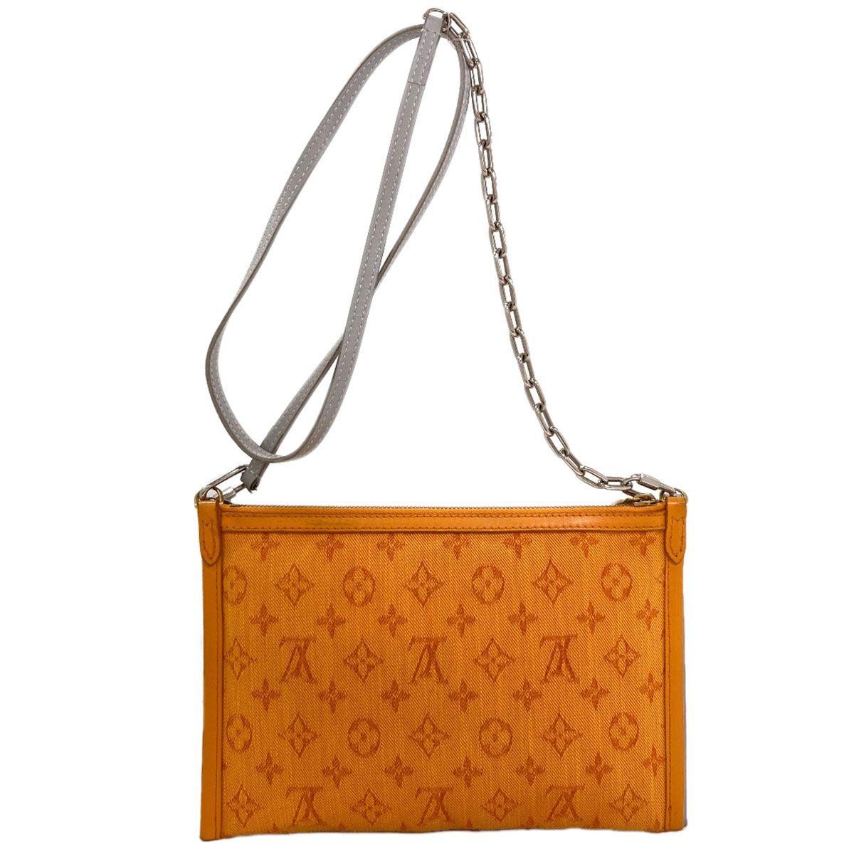 Louis Vuitton Monogram Flat Messenger Shoulder Bag Canvas Denim — view 2