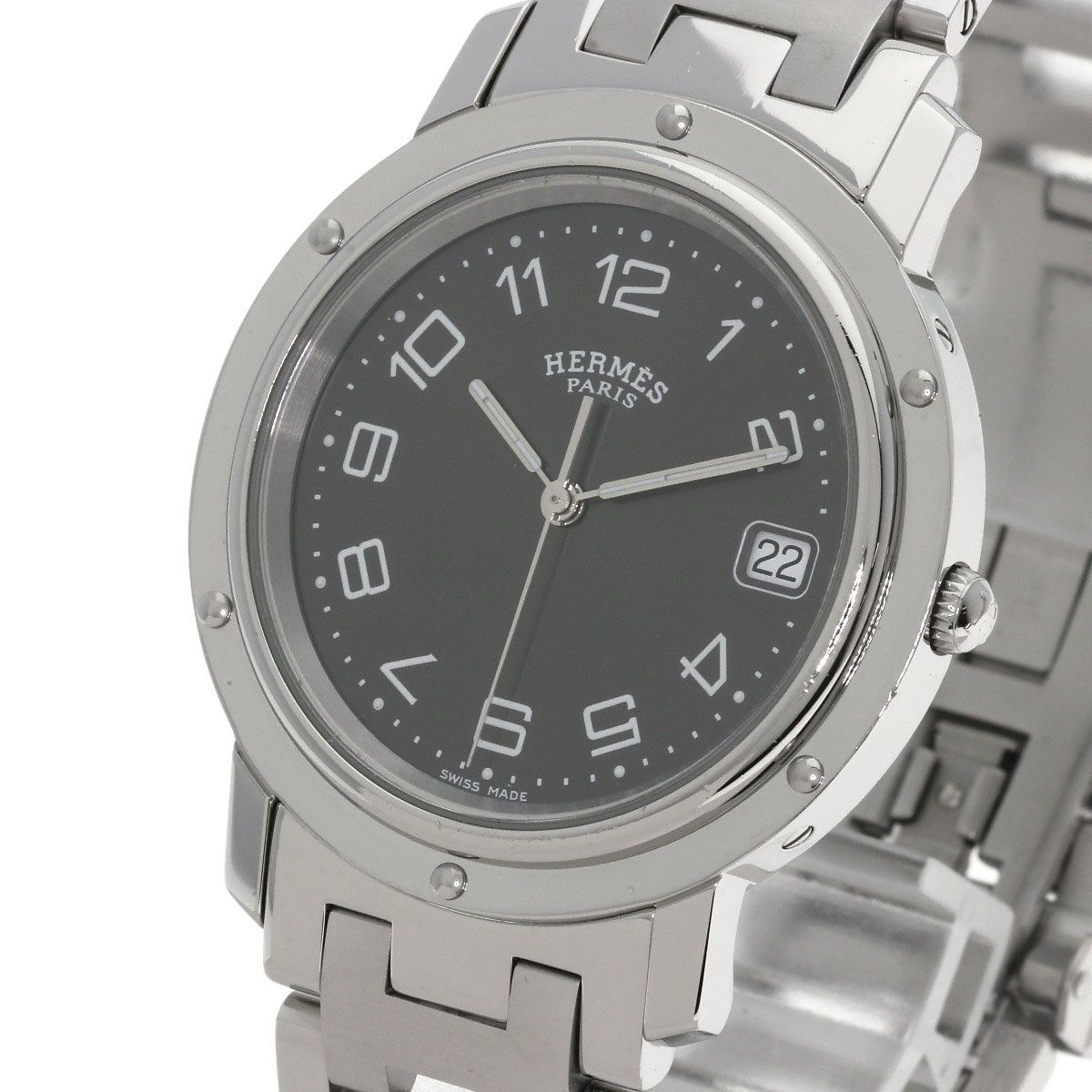 Hermes Clipper Watch SS — view 3