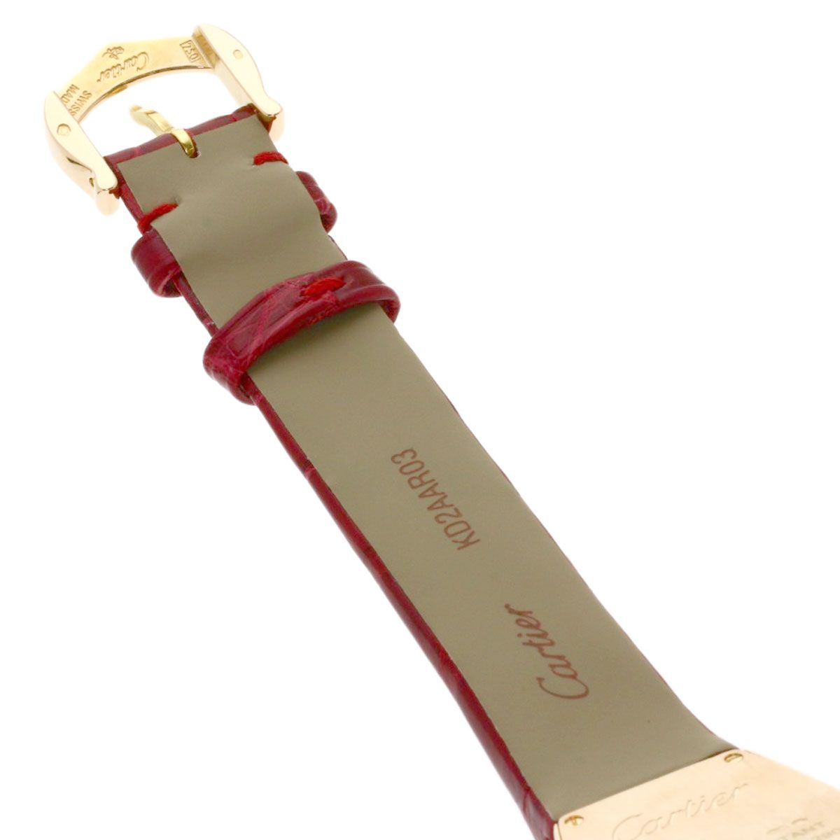 Cartier Ladonya SM Watch 18k Pink Gold Leather — view 9
