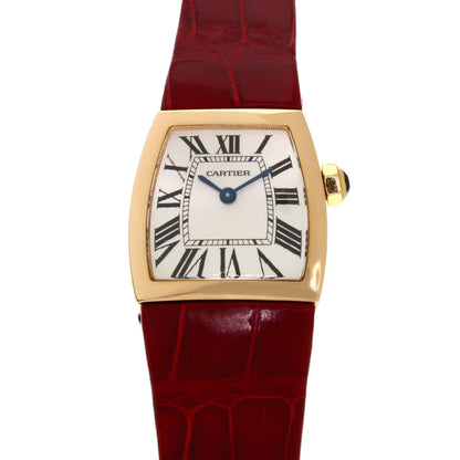 Cartier Ladonya SM Watch 18k Pink Gold Leather