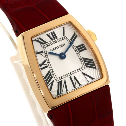 Cartier Ladonya SM Watch 18k Pink Gold Leather — view 3