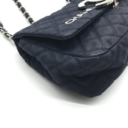 Chanel CC Logo Cruise Line Canvas Chain Shoulder Bag Navy Purse — view 5