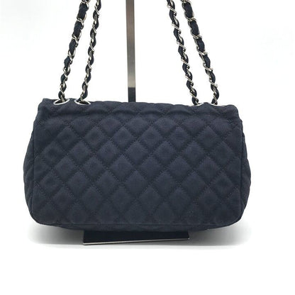 Chanel CC Logo Cruise Line Canvas Chain Shoulder Bag Navy Purse — view 3