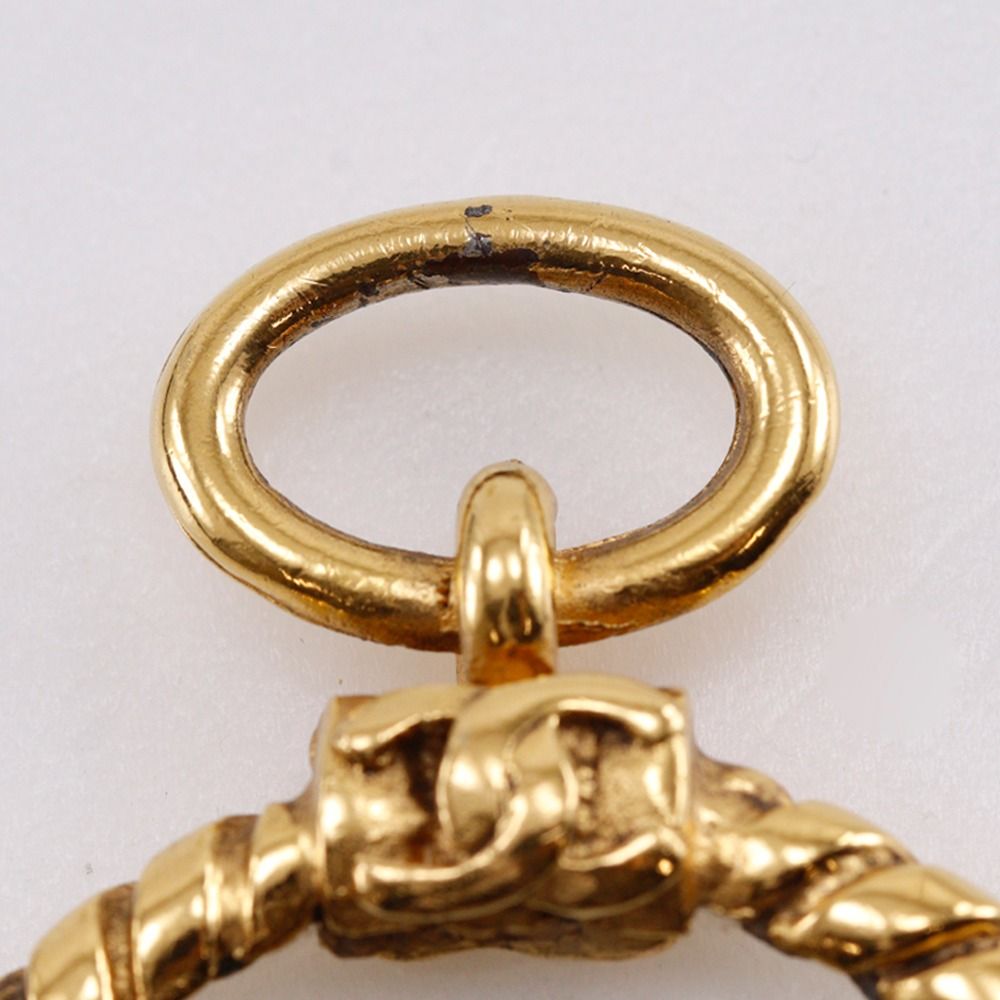 Chanel Loupe Pendant 2 Rows Vintage Gold Plated Necklace — view 8