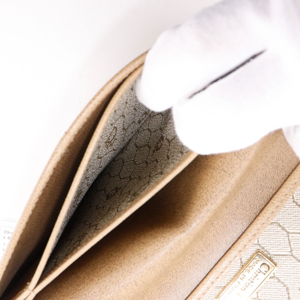 Dior Chain Shoulder Vintage Leather Beige Bag — view 7