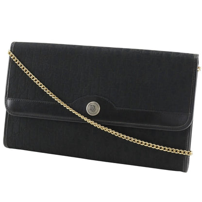 Dior Chain Shoulder Vintage Canvas Black Bag — view 2