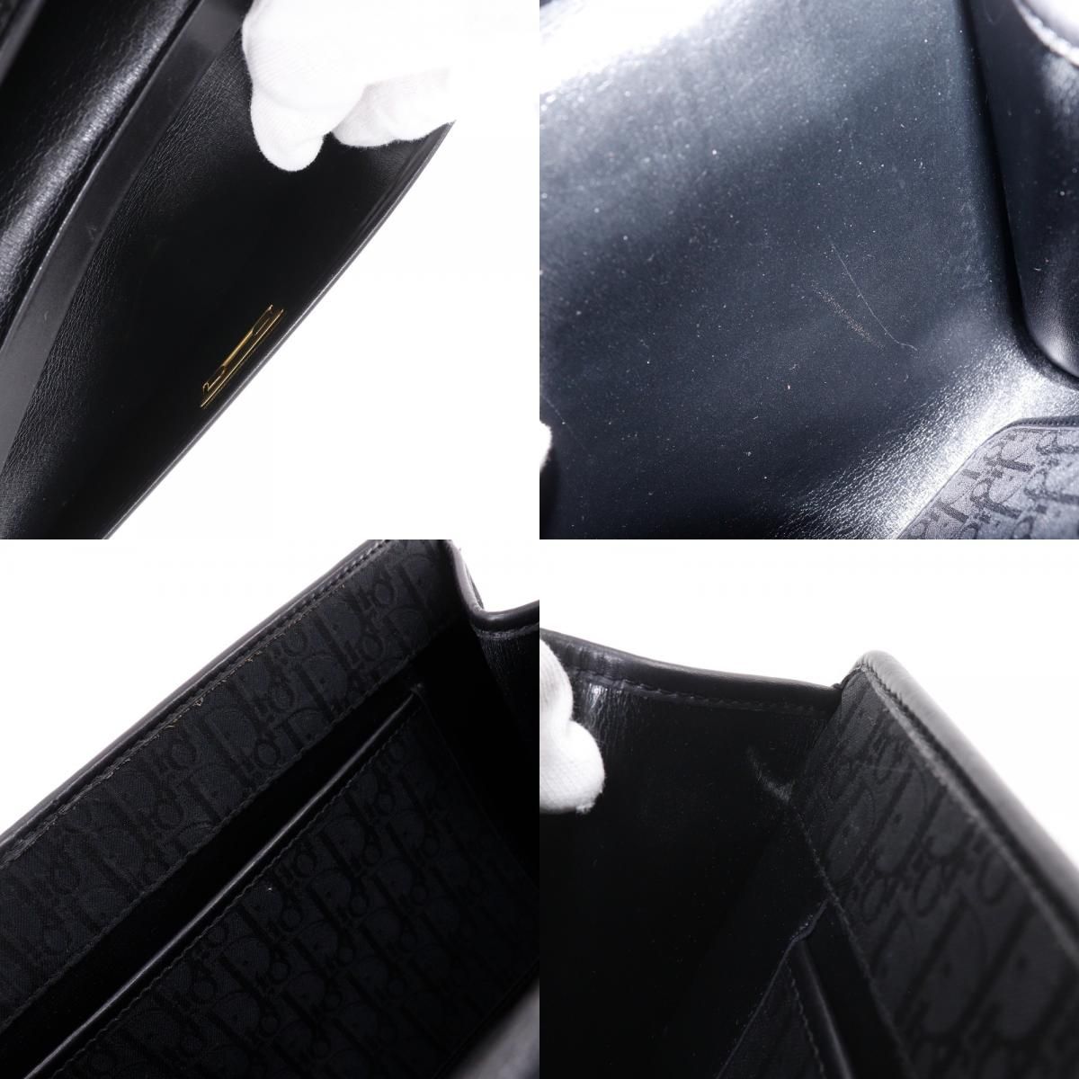 Dior Chain Shoulder Vintage Canvas Black Bag — view 8