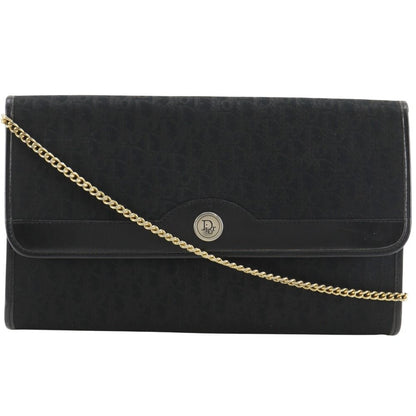 Dior Chain Shoulder Vintage Canvas Black Bag