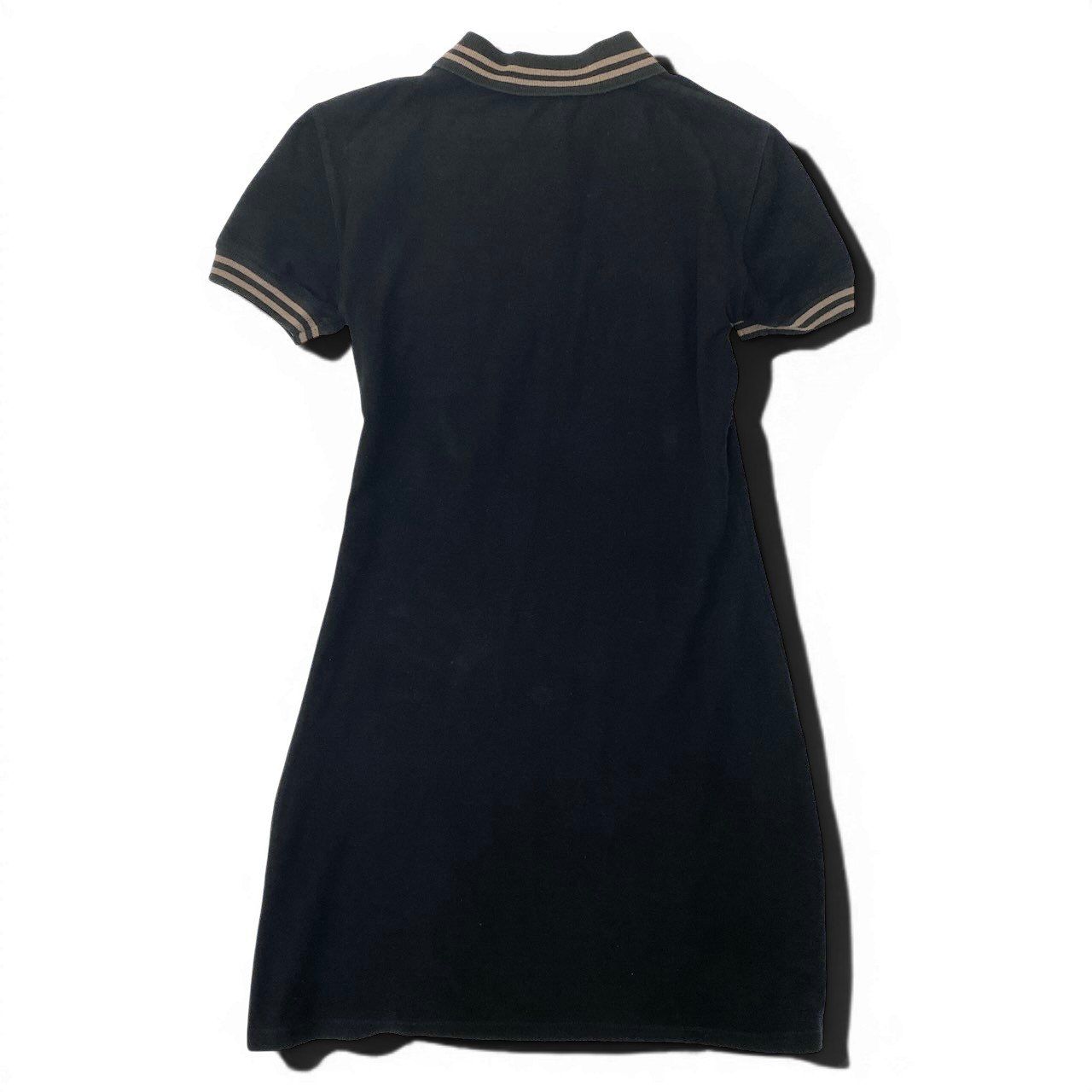 Fendi Short Sleeve Polo Dress FF Logo 42 Black — view 3