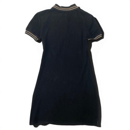 Fendi Short Sleeve Polo Dress FF Logo 42 Black — view 3