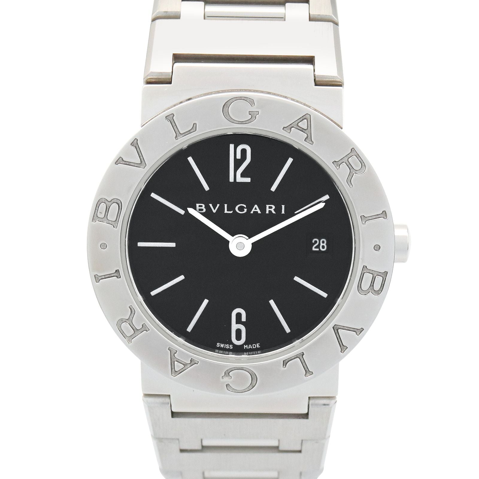 Bvlgari Watch Black Stainless Steel