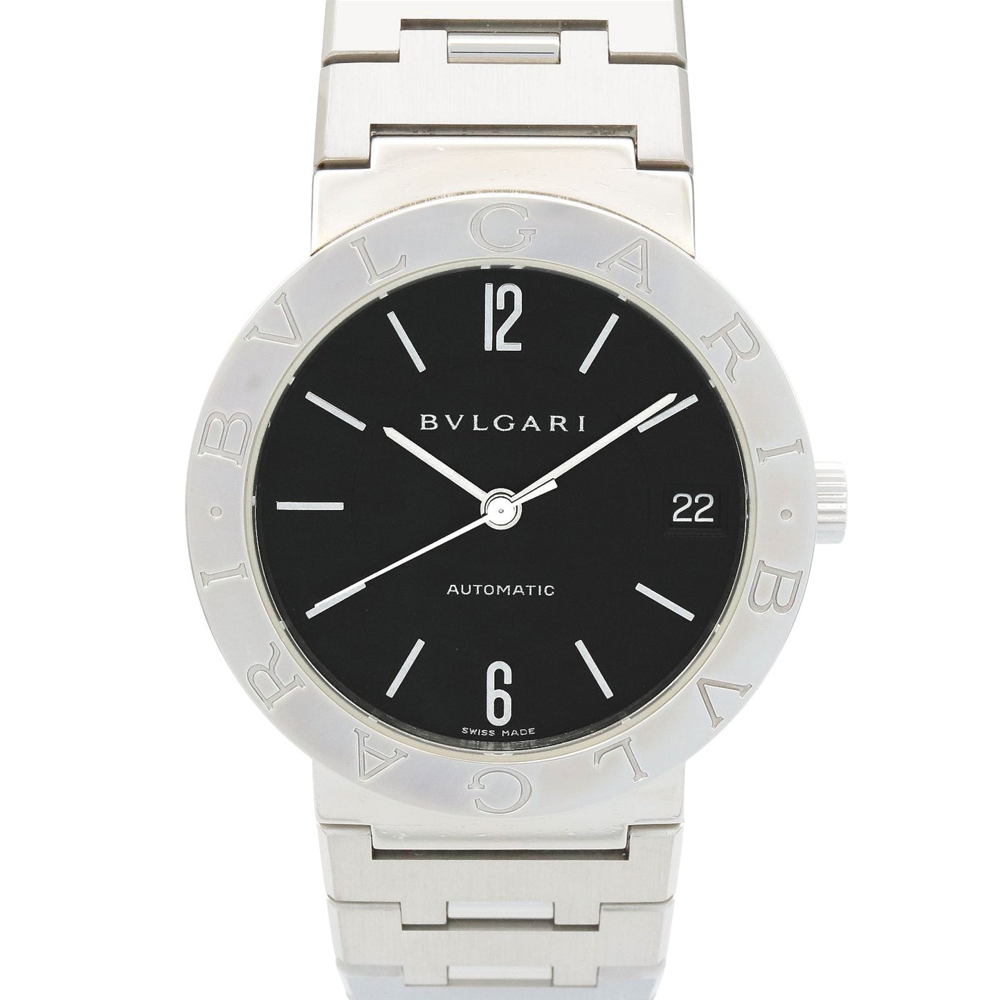 Bvlgari Watch Black Stainless Steel