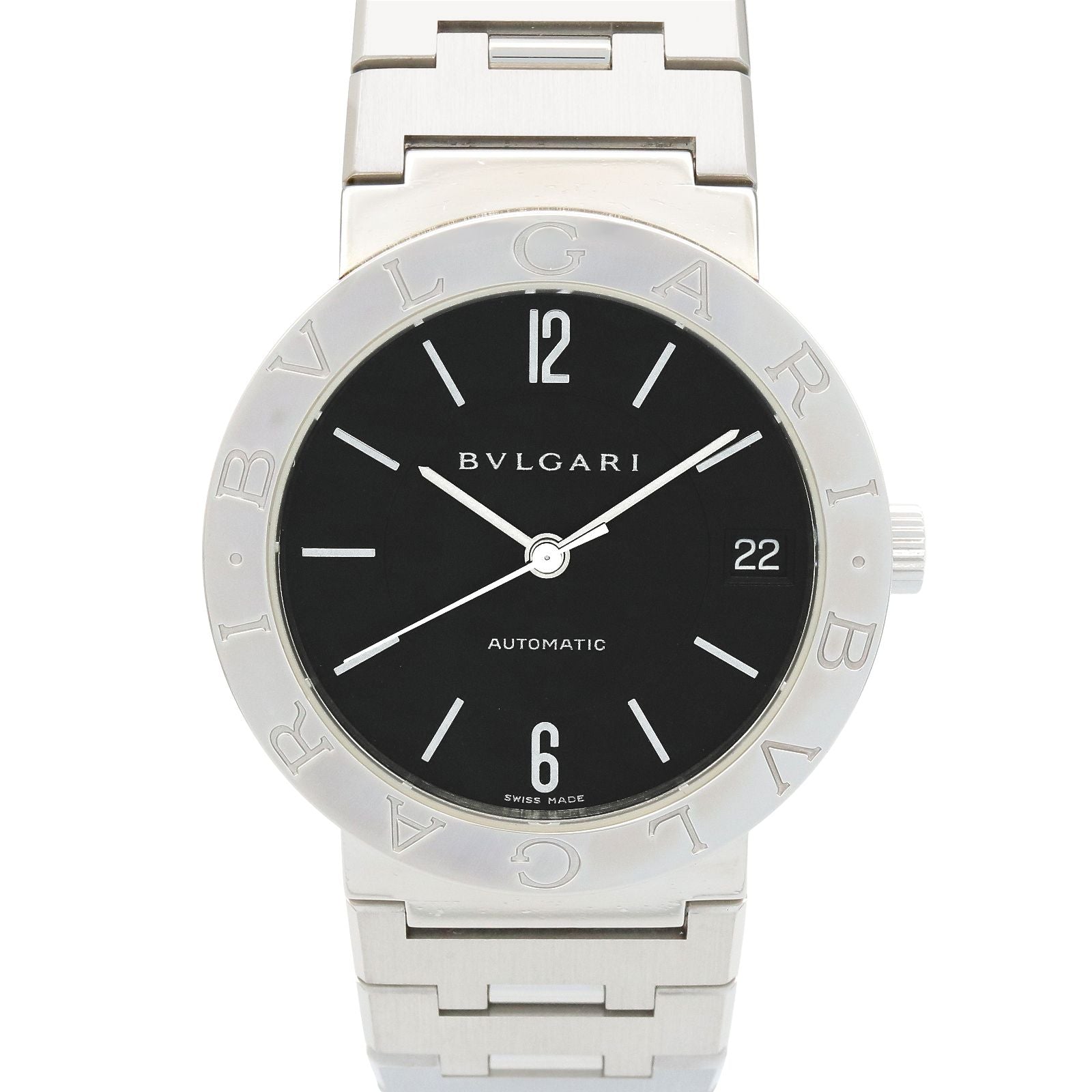 Bvlgari Watch Black Stainless Steel