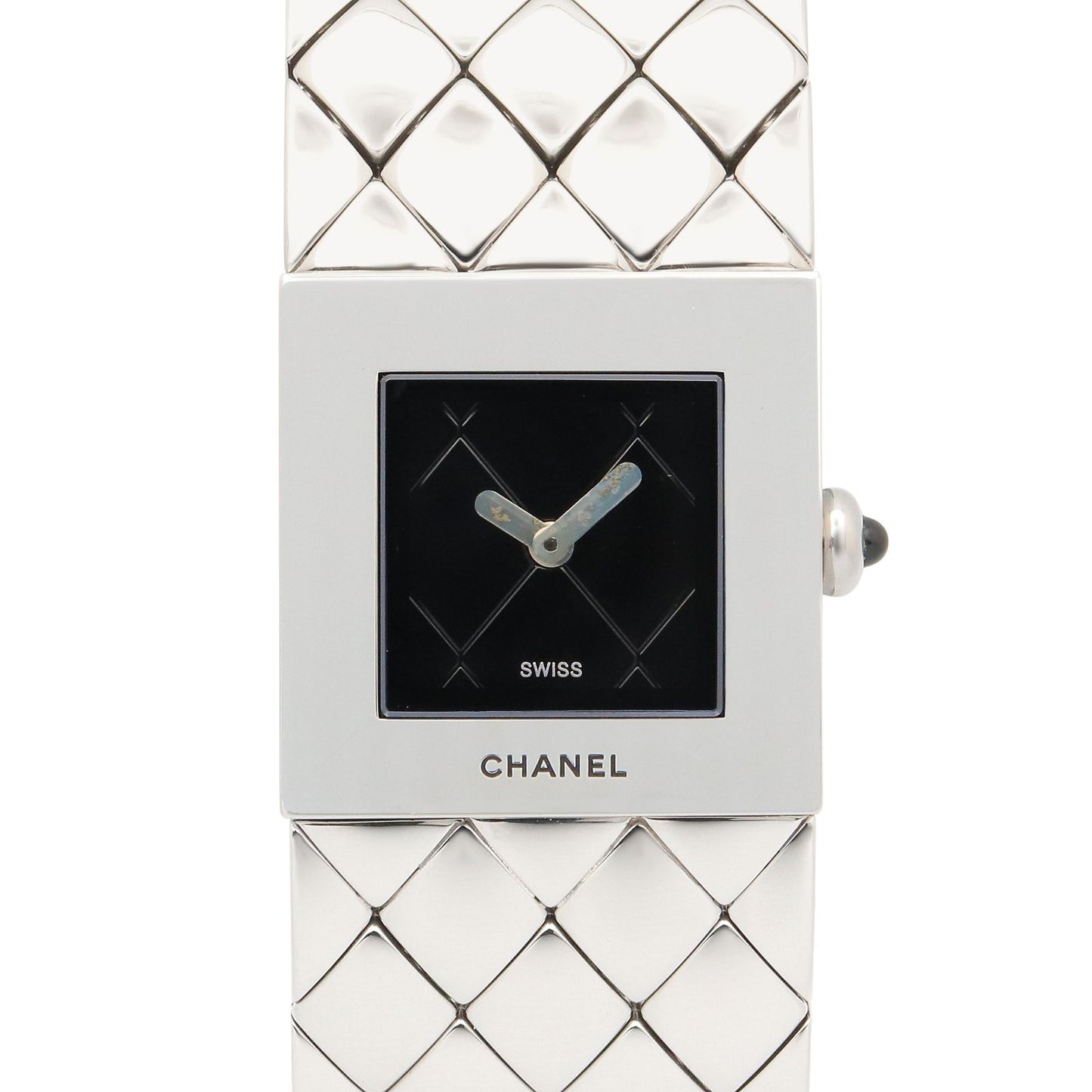 Chanel Watch Quilted Black Stainless Steel