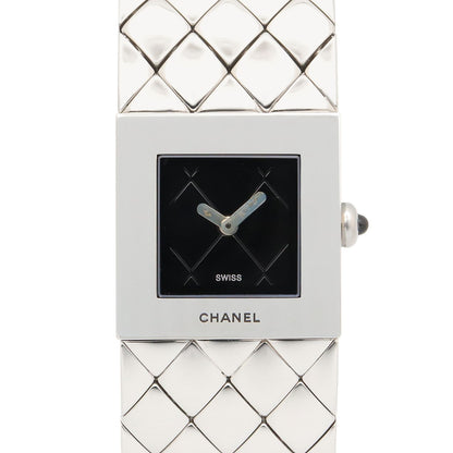 Chanel Watch Quilted Black Stainless Steel