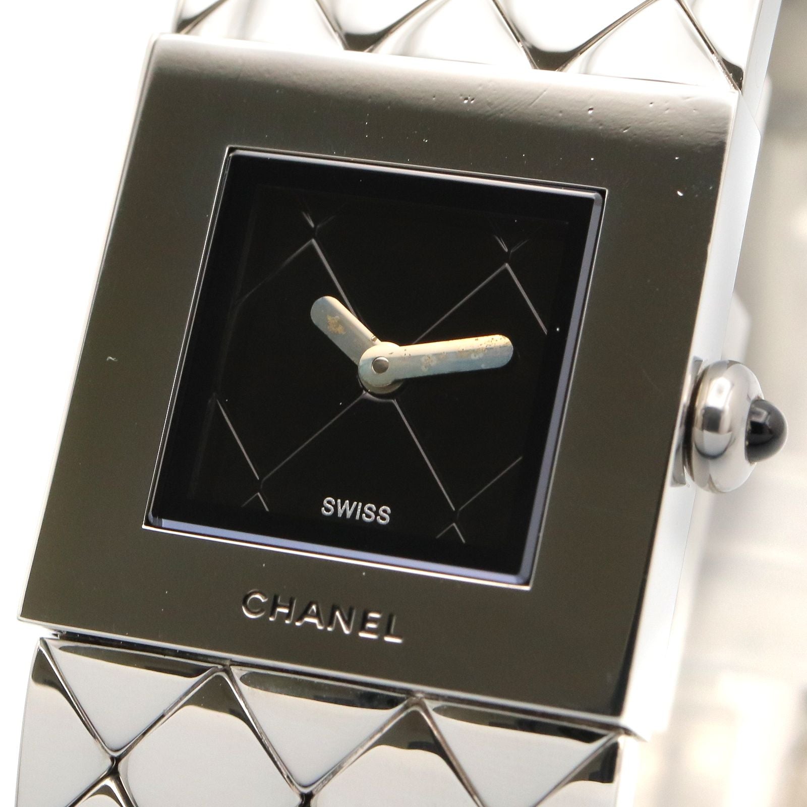 Chanel Watch Quilted Black Stainless Steel — view 3