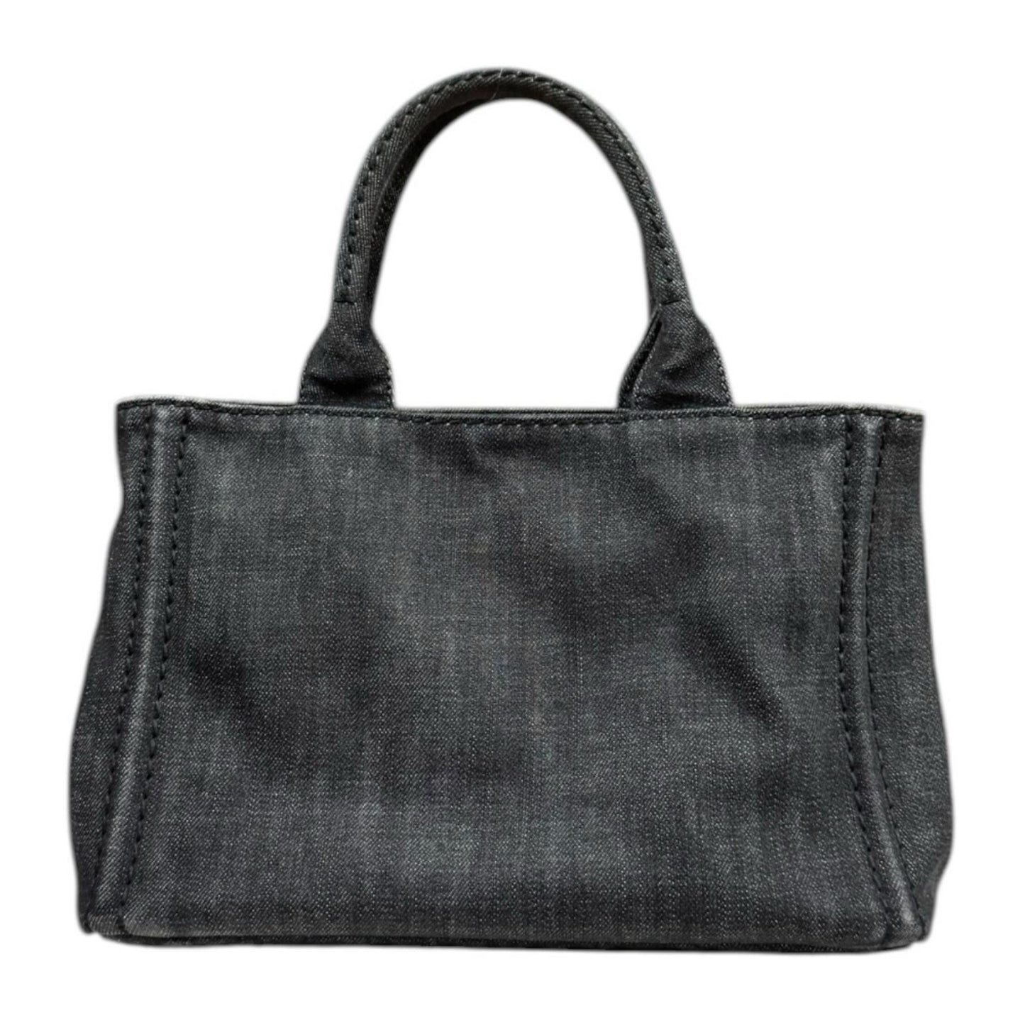Prada Canapa Tote SS Shoulder Bag Denim Black — view 3
