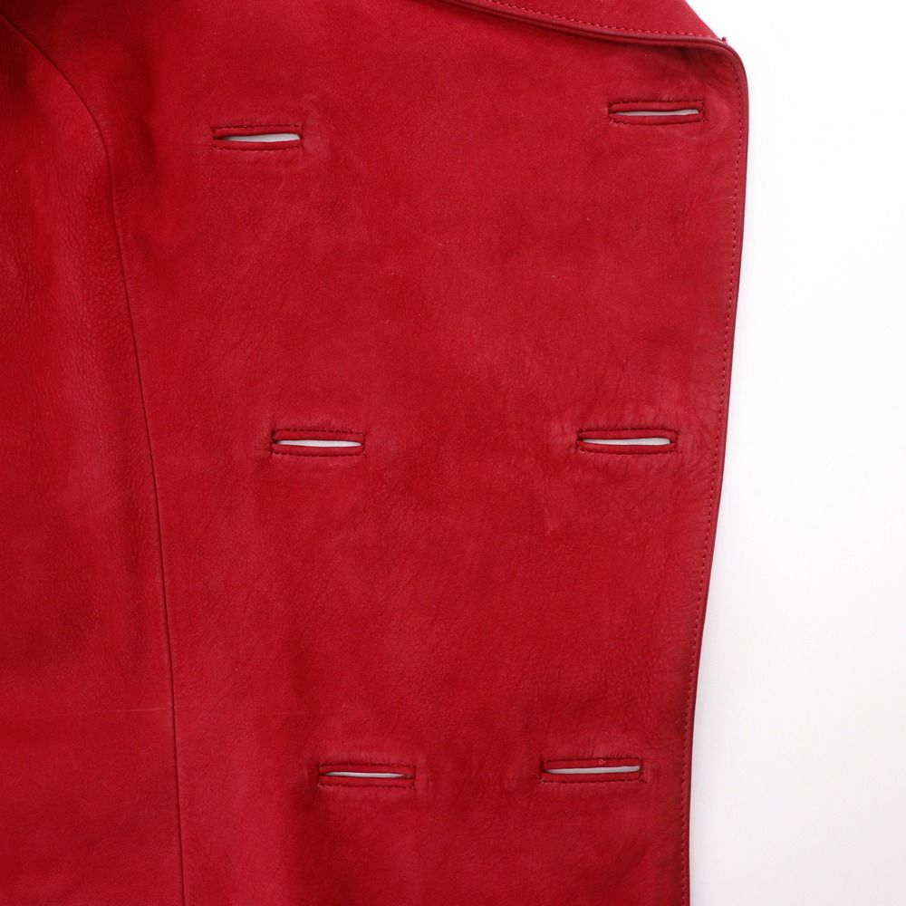 Loewe Leather Jacket Vintage Red Tailored — view 5