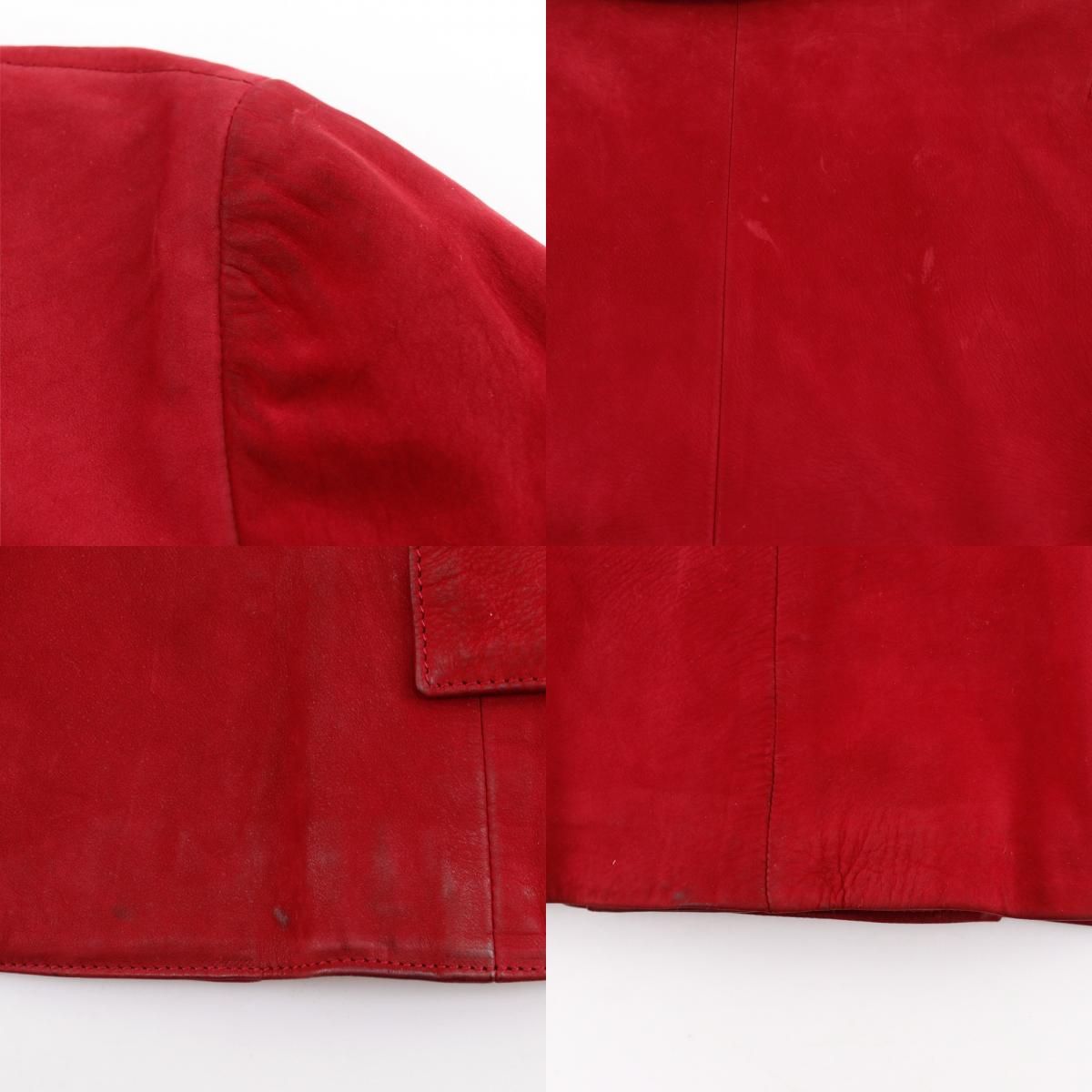 Loewe Leather Jacket Vintage Red Tailored — view 7