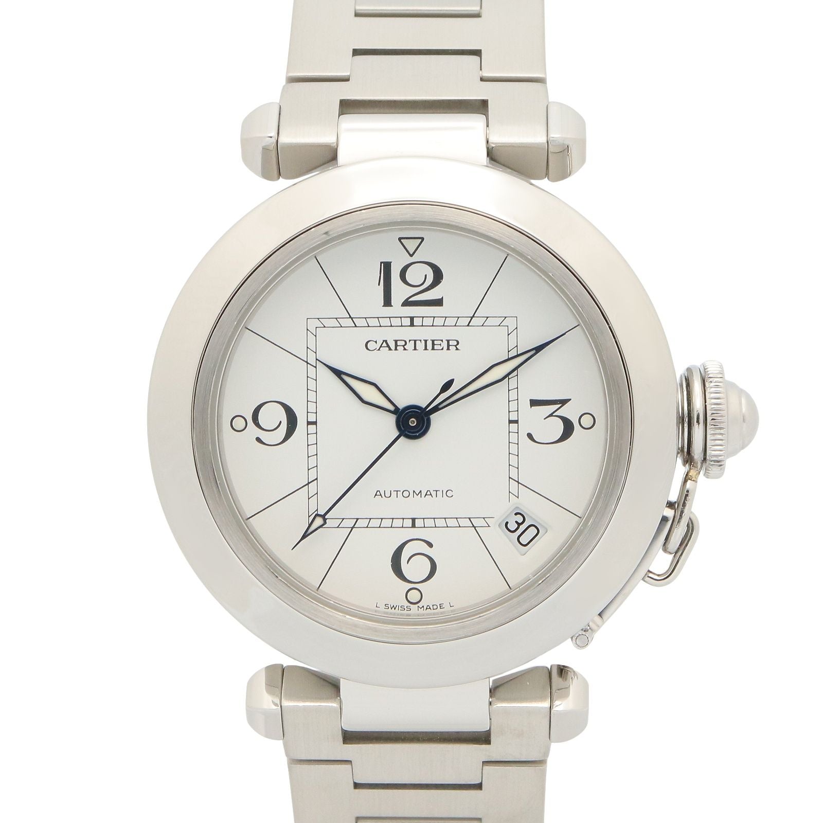 Cartier Watch Pasha C White Stainless Steel Boys