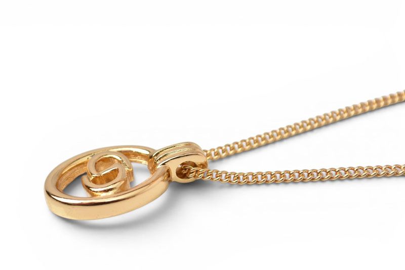 Dior Necklace Pendant Vintage CD Logo Gold — view 5