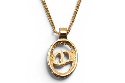 Dior Necklace Pendant Vintage CD Logo Gold — view 6