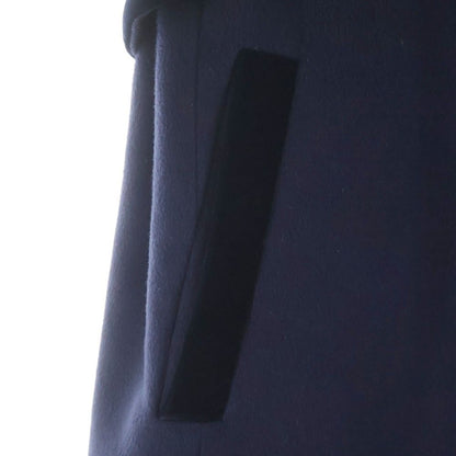 Max Mara Mink Color Button Up No Vent Wool Long Coat Navy 00 — view 5