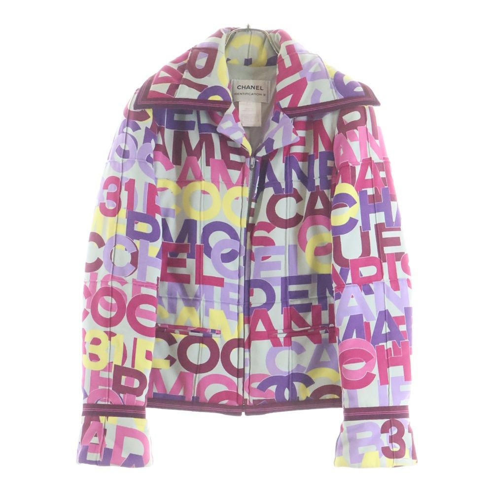 Chanel CC Logo All Over Pattern Jacket Multicolor Cotton