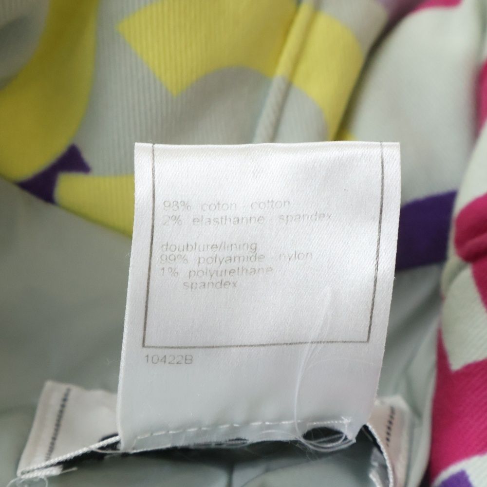 Chanel CC Logo All Over Pattern Jacket Multicolor Cotton — view 7