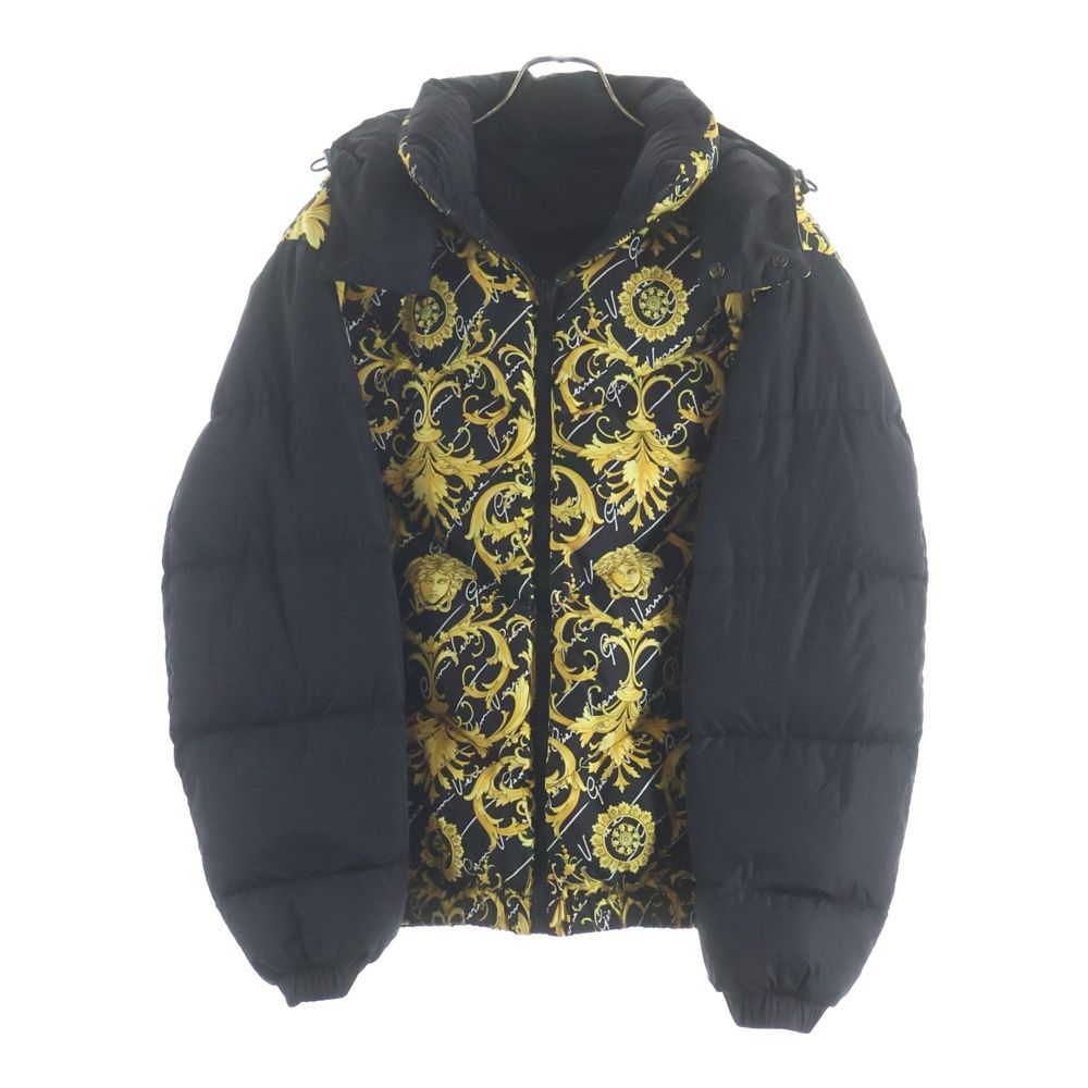 Versace Medusa Reversible Down Jacket Black Yellow — view 3