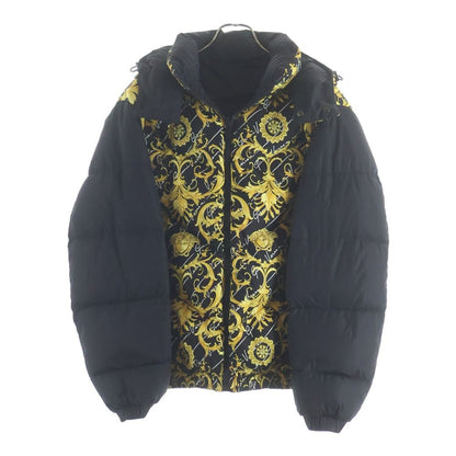 Versace Medusa Reversible Down Jacket Black Yellow — view 3