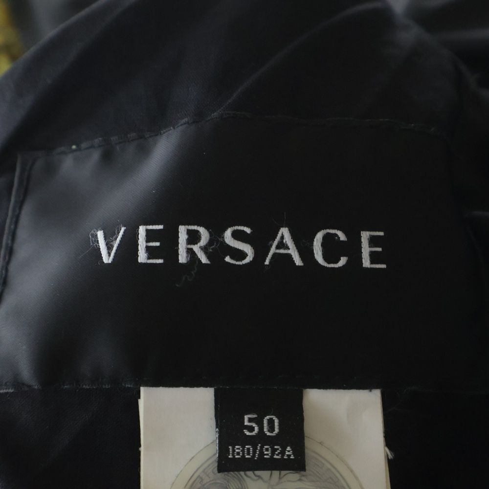 Versace Medusa Reversible Down Jacket Black Yellow — view 6