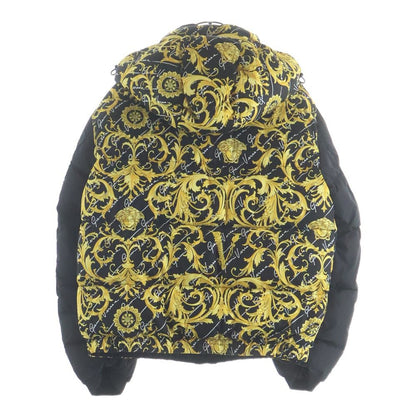 Versace Medusa Reversible Down Jacket Black Yellow — view 4