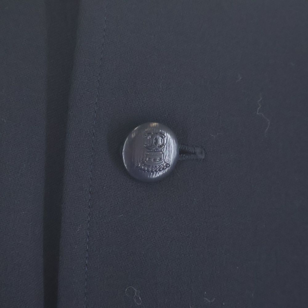 Chanel Coco Button Wool Culottes Navy Loafer — view 5