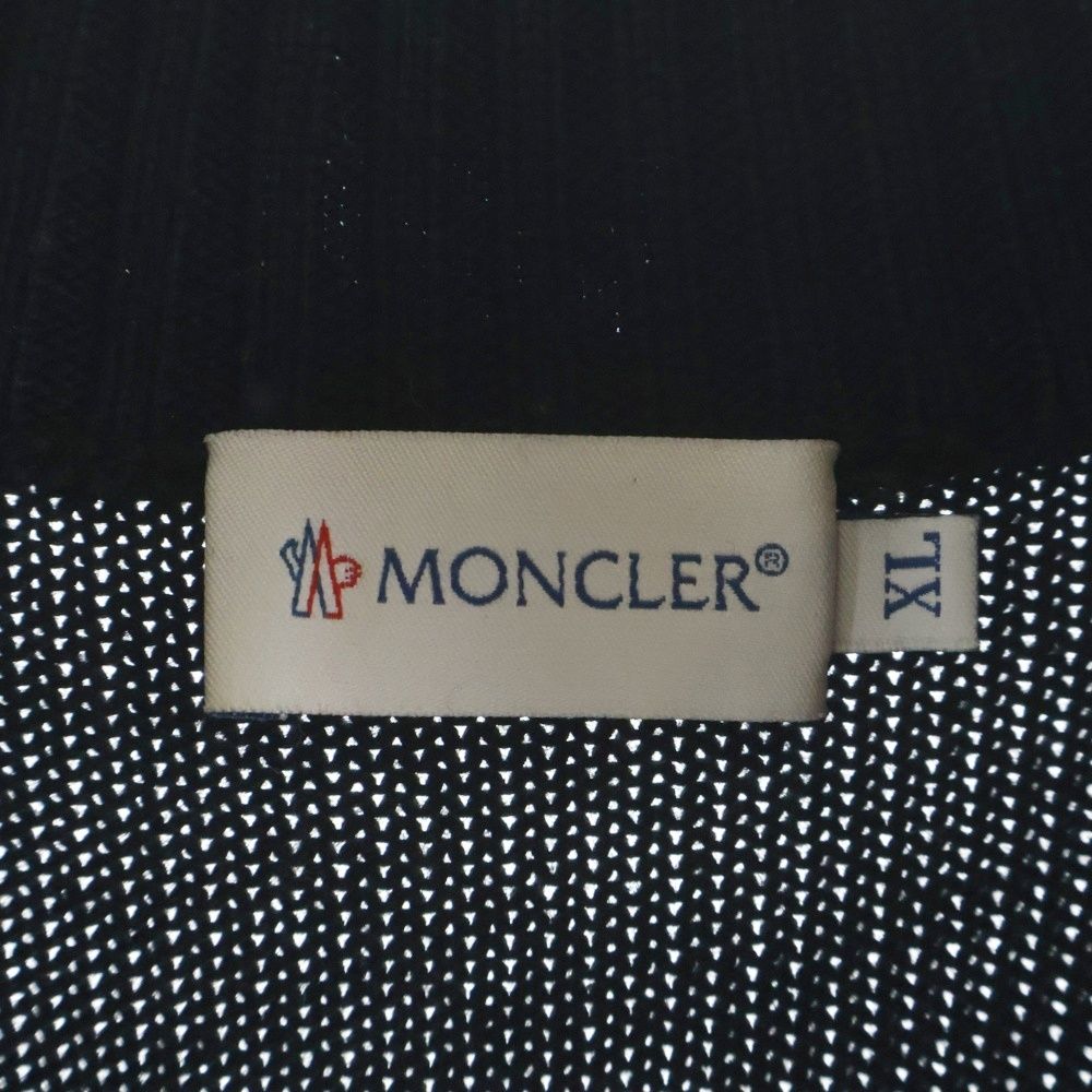 Moncler Maglione Tricot Cardigan Nylon Trim Jacket Black — view 7